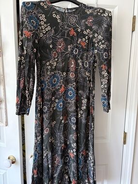 zara silk long sleeve dress Zara + Satin Dress